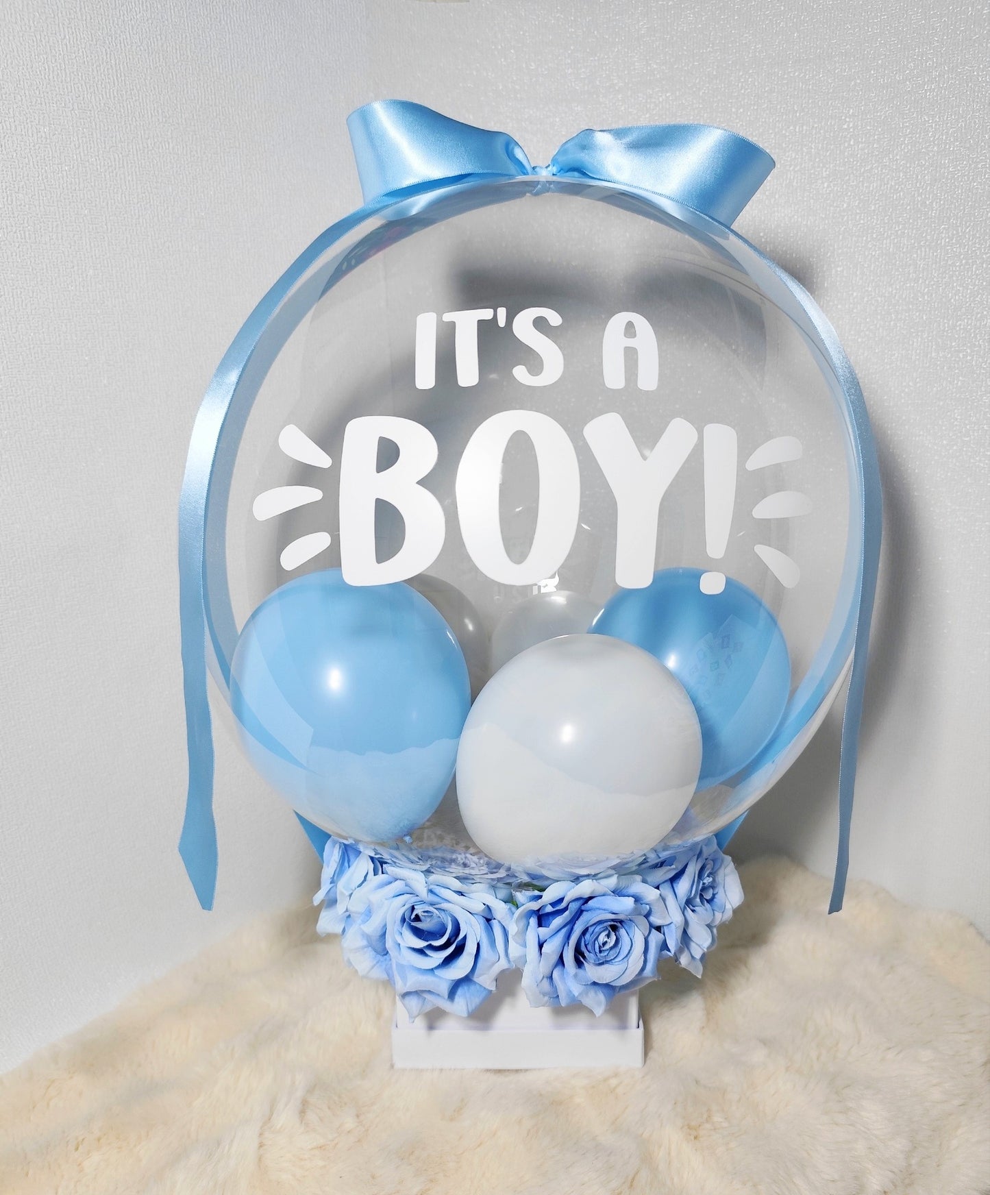 Σύνθεση Μπαλονάκια με λουλούδια | Baby Blue