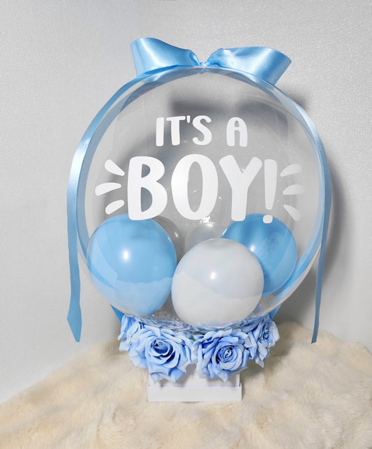 Σύνθεση Μπαλονάκια με λουλούδια | Baby Blue
