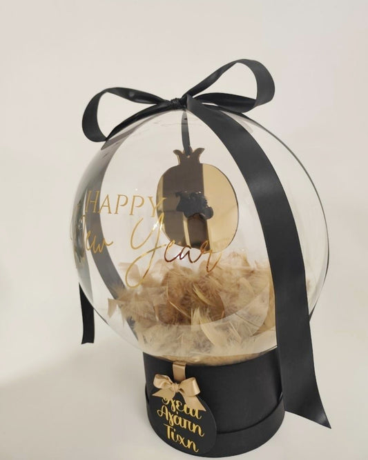 New Year Lucky Balloon (Black - Gold)