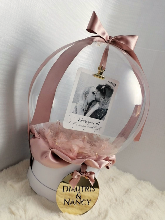 Προσωποποιημένο Μπαλόνι Ροζ με Φωτογραφία